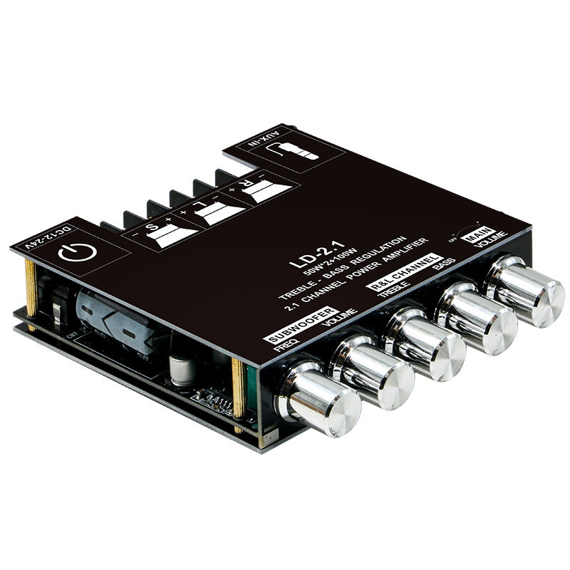 Bluetooth Audio Amplifier Board 2.1 Channel 2*50W+100W with Heat-dissipating Aluminum