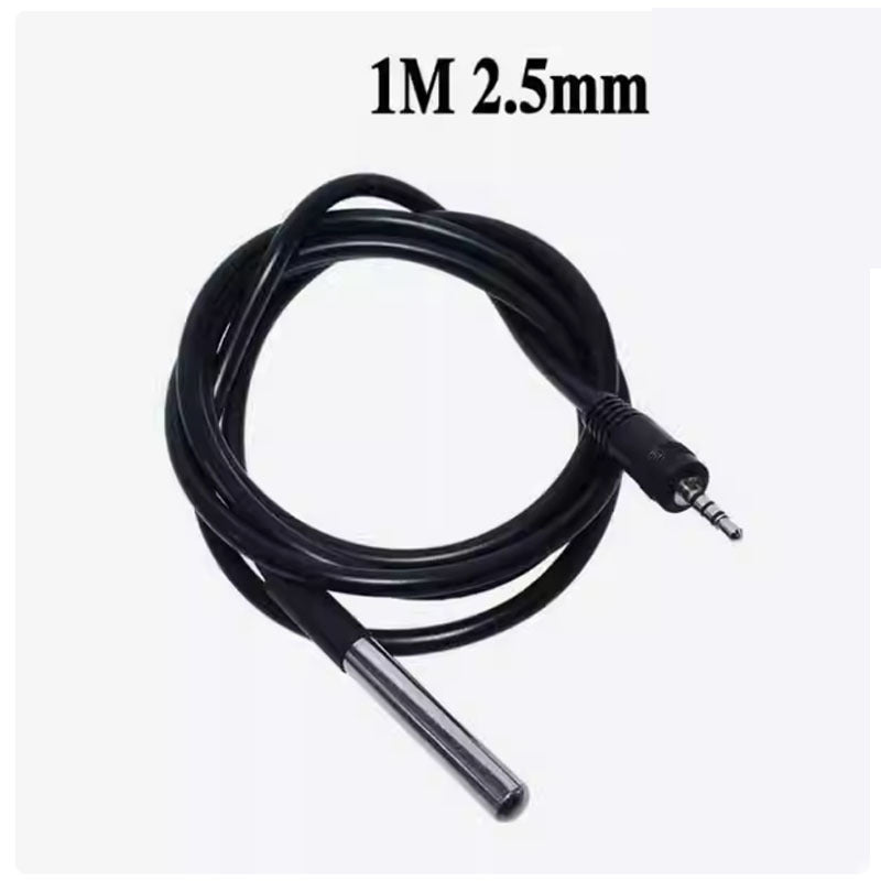 DS18B20 Temperature Sensor Stainless Steel Encapsulated Waterproof Audio Interface 1 Meter