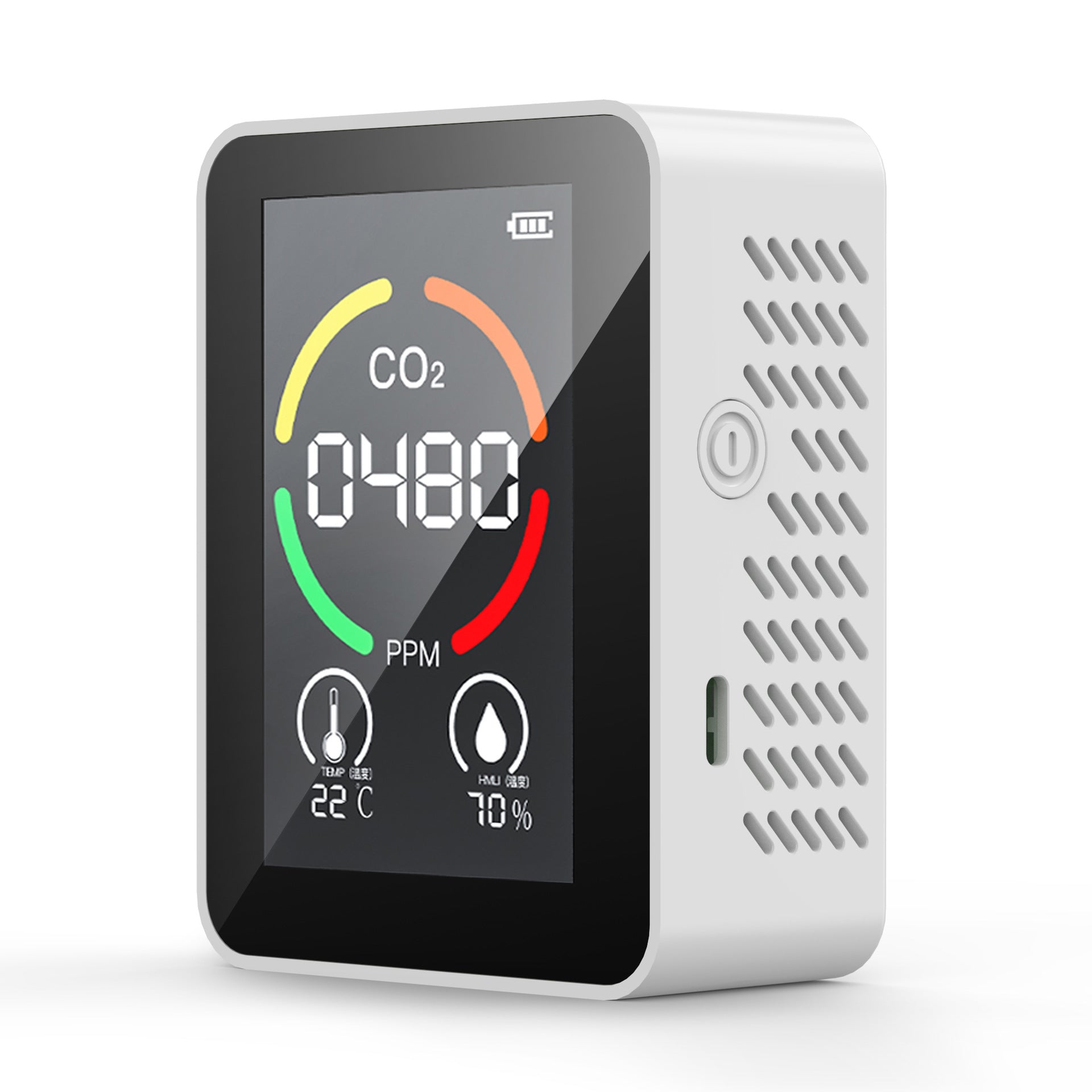 House CO2 Carbon Dioxide Detector Rechargeable Displays Temperature and Humidity
