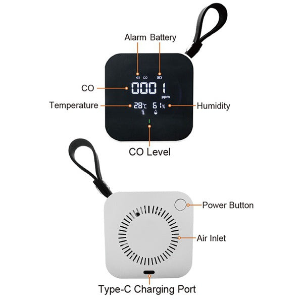 Portable Outdoor And Indoor Carbon Monoxide Alarm