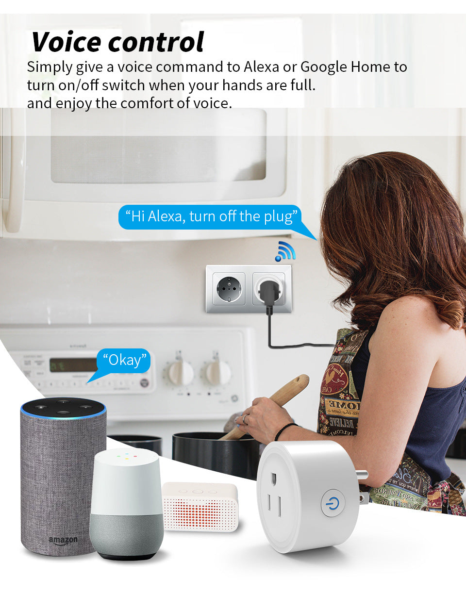 10A Remote Control Smart Plug With Electricity Meter Function