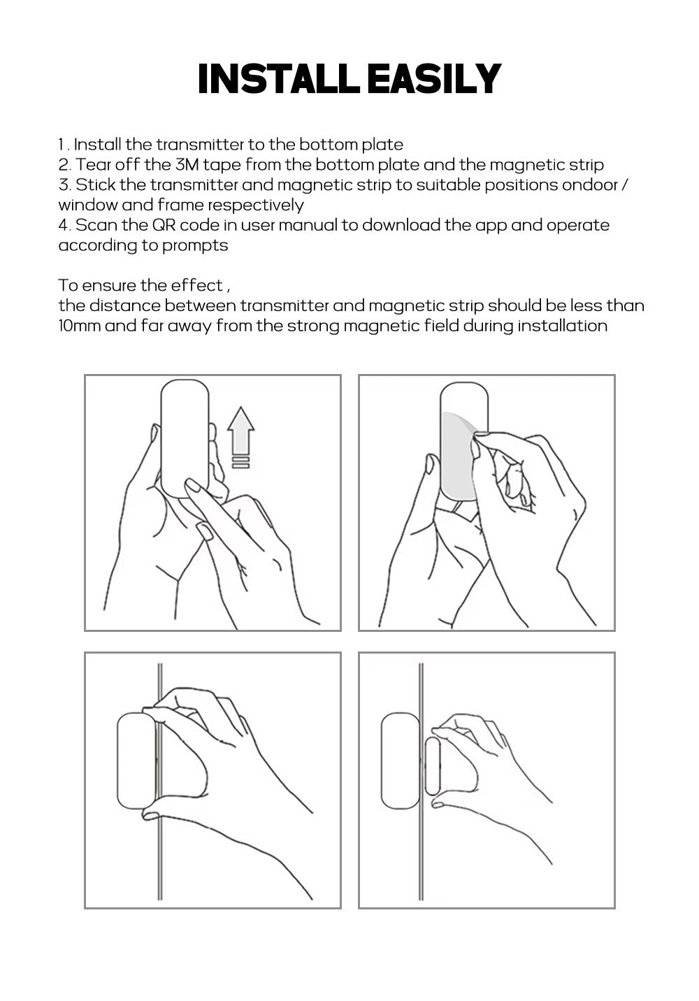Smart WiFi Door Window Sensor Alarm