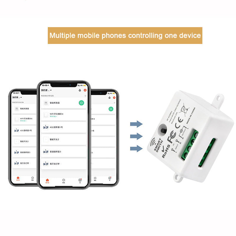 Wifi+433MHz Dual Control Via Phone and Wireless Switch Remote Control Wireless Light Switch Set