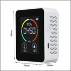 House CO2 Carbon Dioxide Detector Rechargeable Displays Temperature and Humidity