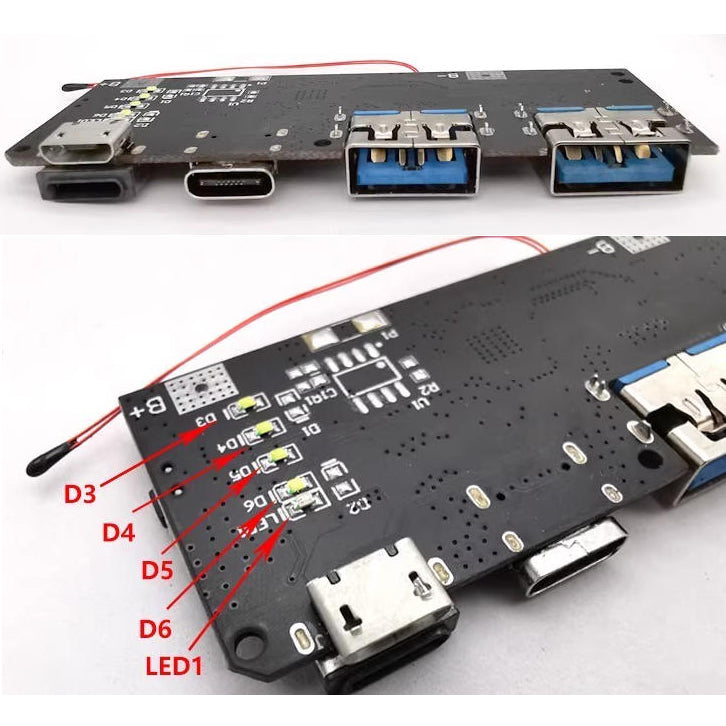 Power Bank Module Fast Charging QC4+PD3.0 22.5W