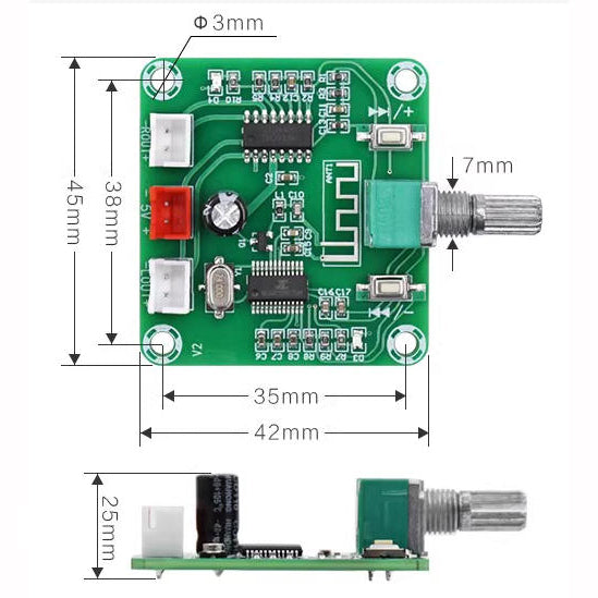 PAM8403 Bluetooth Audio Power Amplifier Board Dual-channel 2*5W