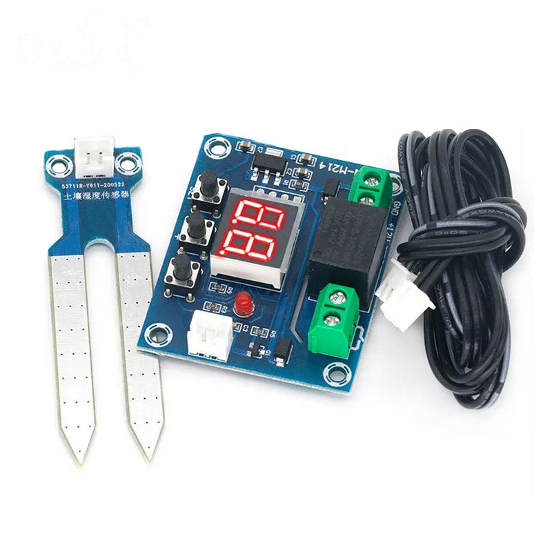 Soil Moisture Sensor with Relay and Digital Display Humidity