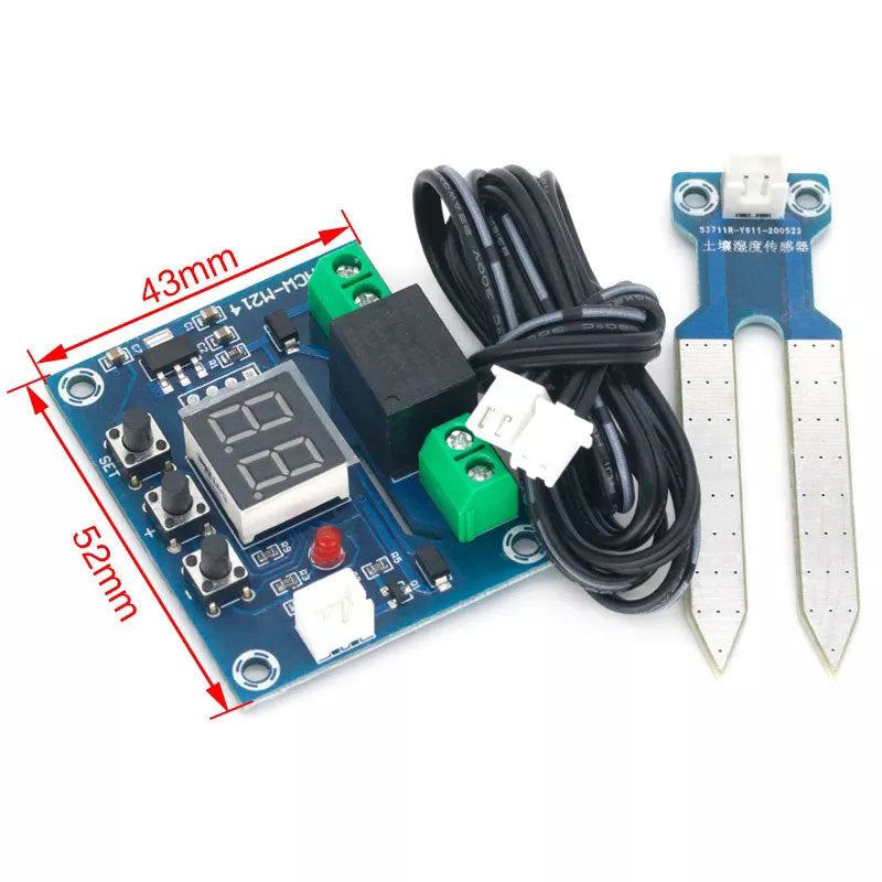 Soil Moisture Sensor with Relay and Digital Display Humidity