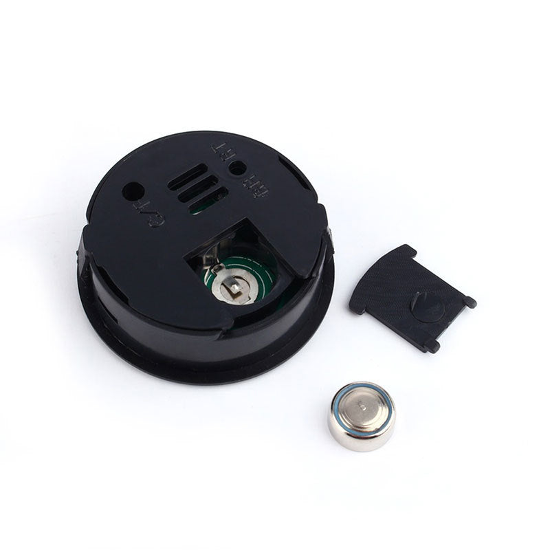 Black Round Embedded Temperature and Humidity Meter